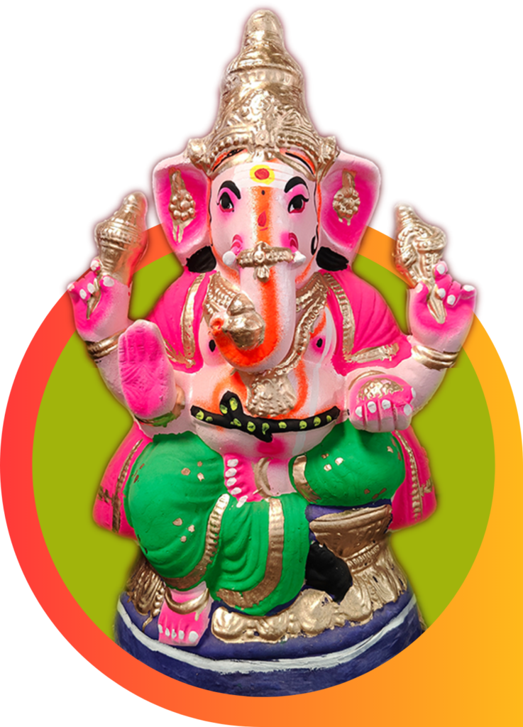 2.5 Feet Clay Vinayagar