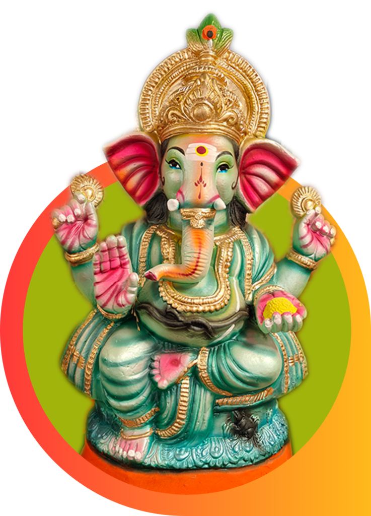 3 feet clay vinayagar