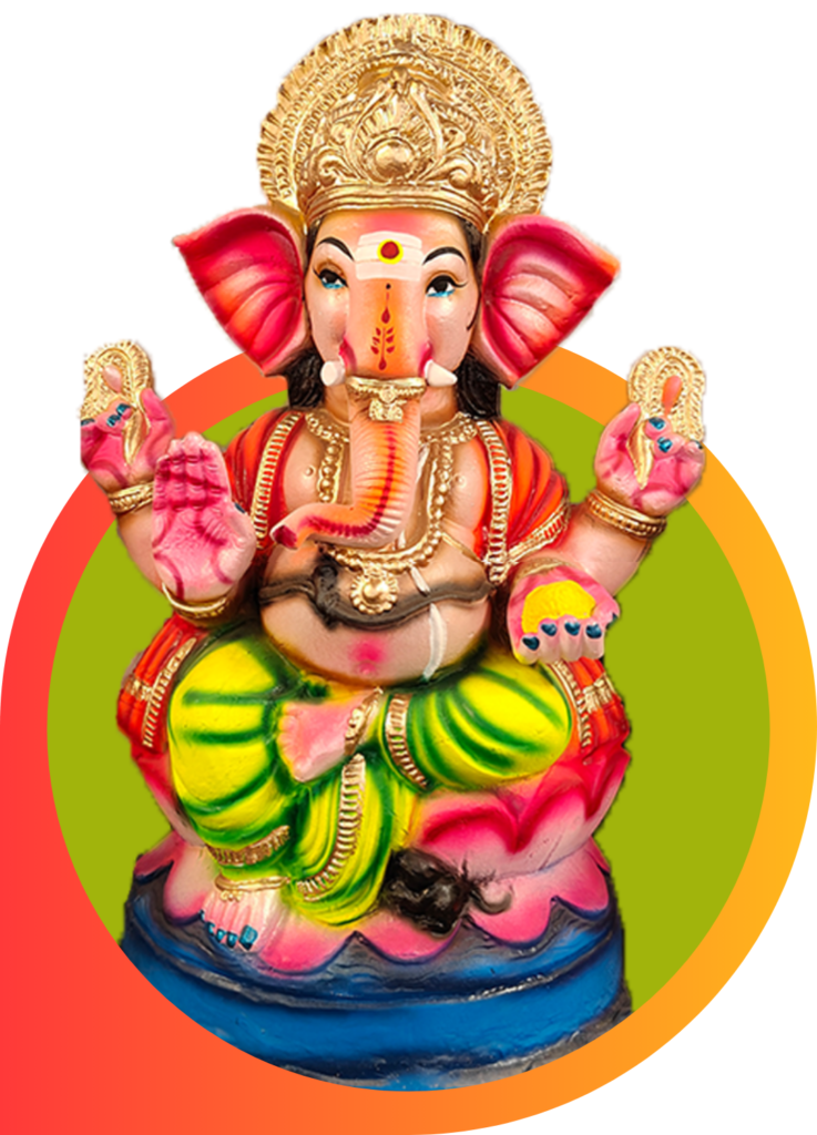 3 feet clay vinayagar